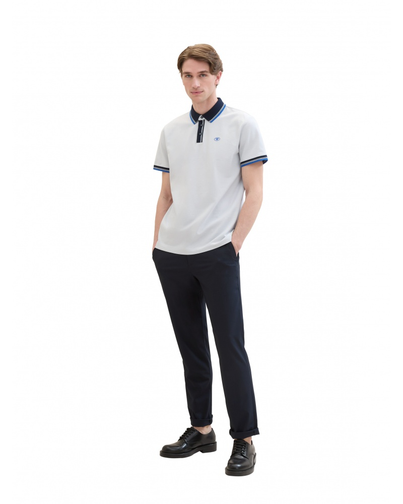 Поло POLO WITH DETAILED COLLAR 1040822ХХ27054 Tom Tailor Білий 2XL, фото №4