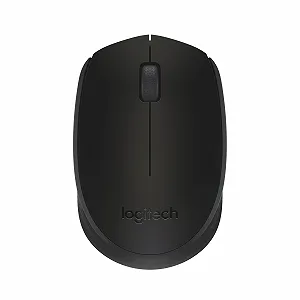 Миша Logitech M171 Бездротова, 2,4 ГГц підключення через USB-приймач, оптичний сенсор, 12 місяців роботи від батареї, для обох рук, 3 кнопки, для ПК / Mac - Чорний - Фото 1