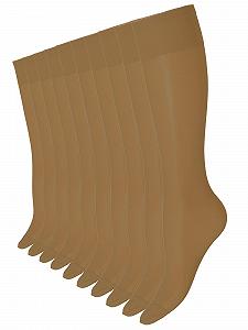 Жіночі тонкі гольфи 60 Den Matt Black або Pearl 10 пар - Фото 1