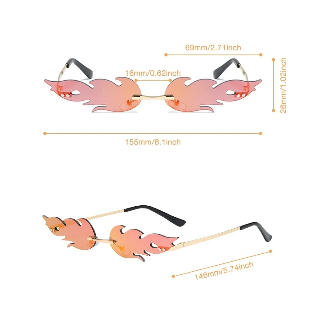 Сонцезахисні окуляри Вогонь Lotvic Flames, Набір з 5 шт, Безрамкові хвилясті, фото №2 Сонцезахисні окуляри Вогонь Lotvic Flames, Набір з 5 шт, Безрамкові хвилясті, фото №2