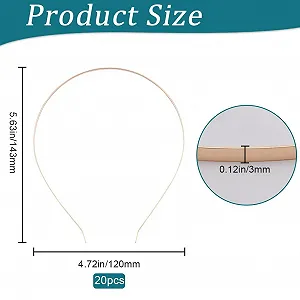 Обруч Тонкий GORGECRAFT 3.8 мм Світло-Золотий, набір 20 штук synthetic.ua - Фото 1