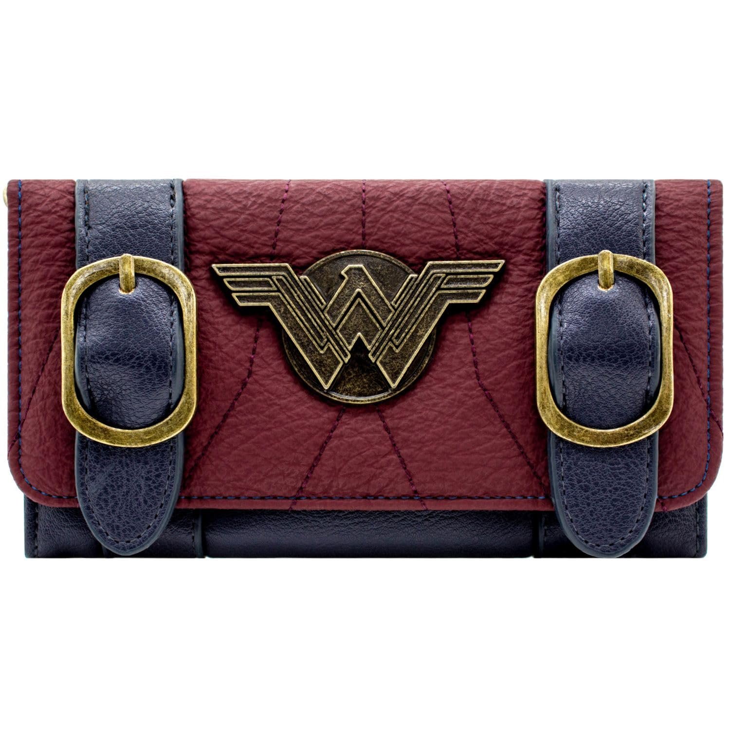 Кошелек Wonder Woman Red Amazon Warrior Suit тройной карман для монет ID и держатель для карт, красный, повседневный, фото №1
