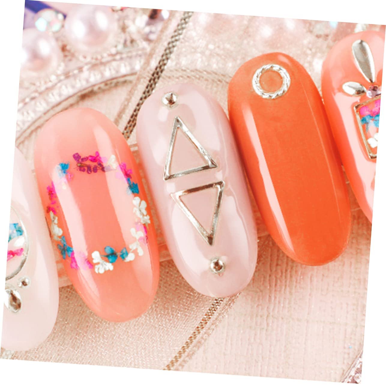 Набір для декорування нігтів (3 шт.) WOONEKY, сріблястий металевий декор, фото №4 Набір для декорування нігтів (3 шт.) WOONEKY, сріблястий металевий декор, фото №4