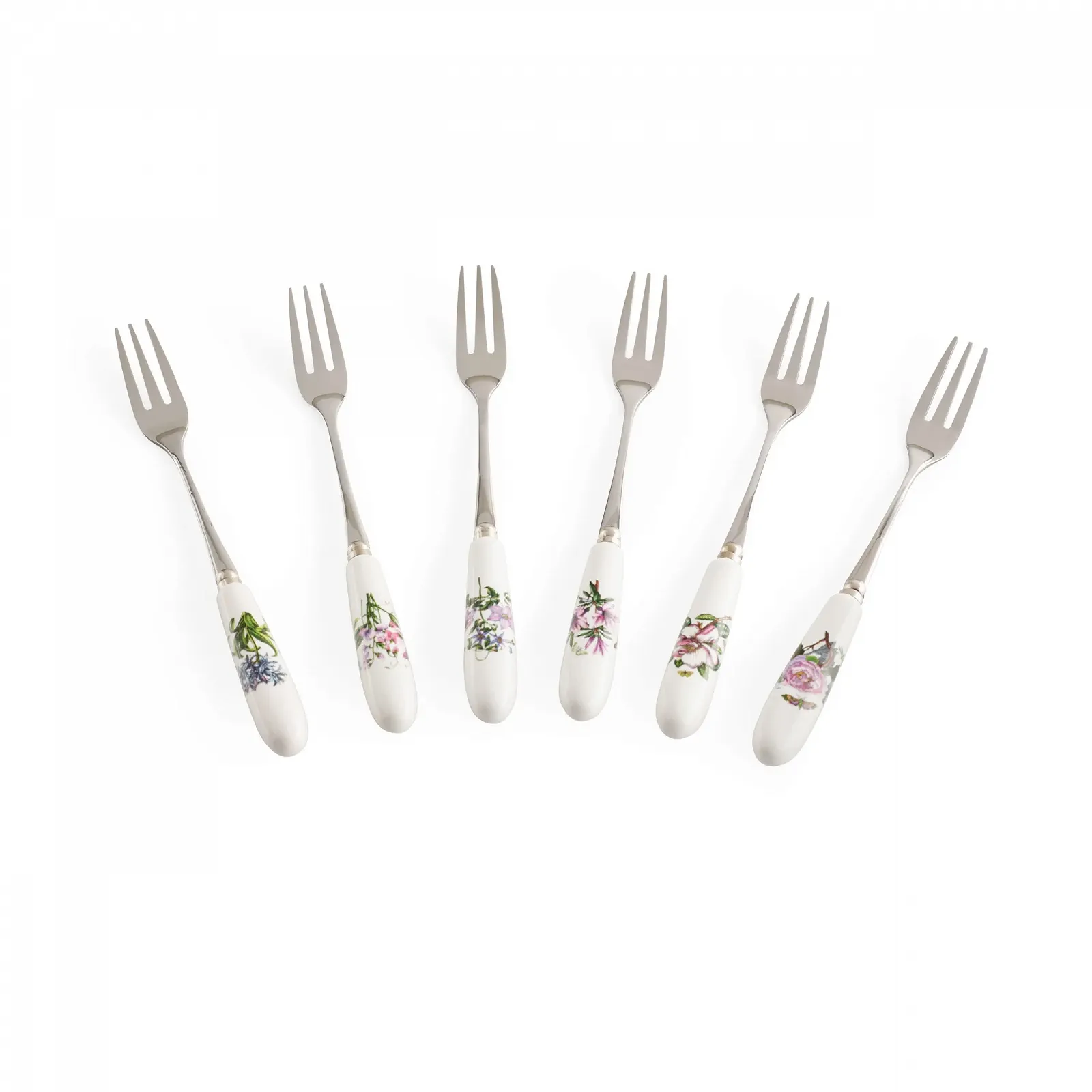 Вилка для пирожных Botanic Garden 6 штук, фарфор, разноцветная, фото №3 Вилка для пирожных Botanic Garden 6 штук, фарфор, разноцветная, фото №3
