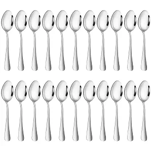 Ложка чайная из нержавеющей стали набор из 24 штук, эспрессо, мини-эспрессо, маленькая для домохозяйств, ресторанов (138 см - Фото 1