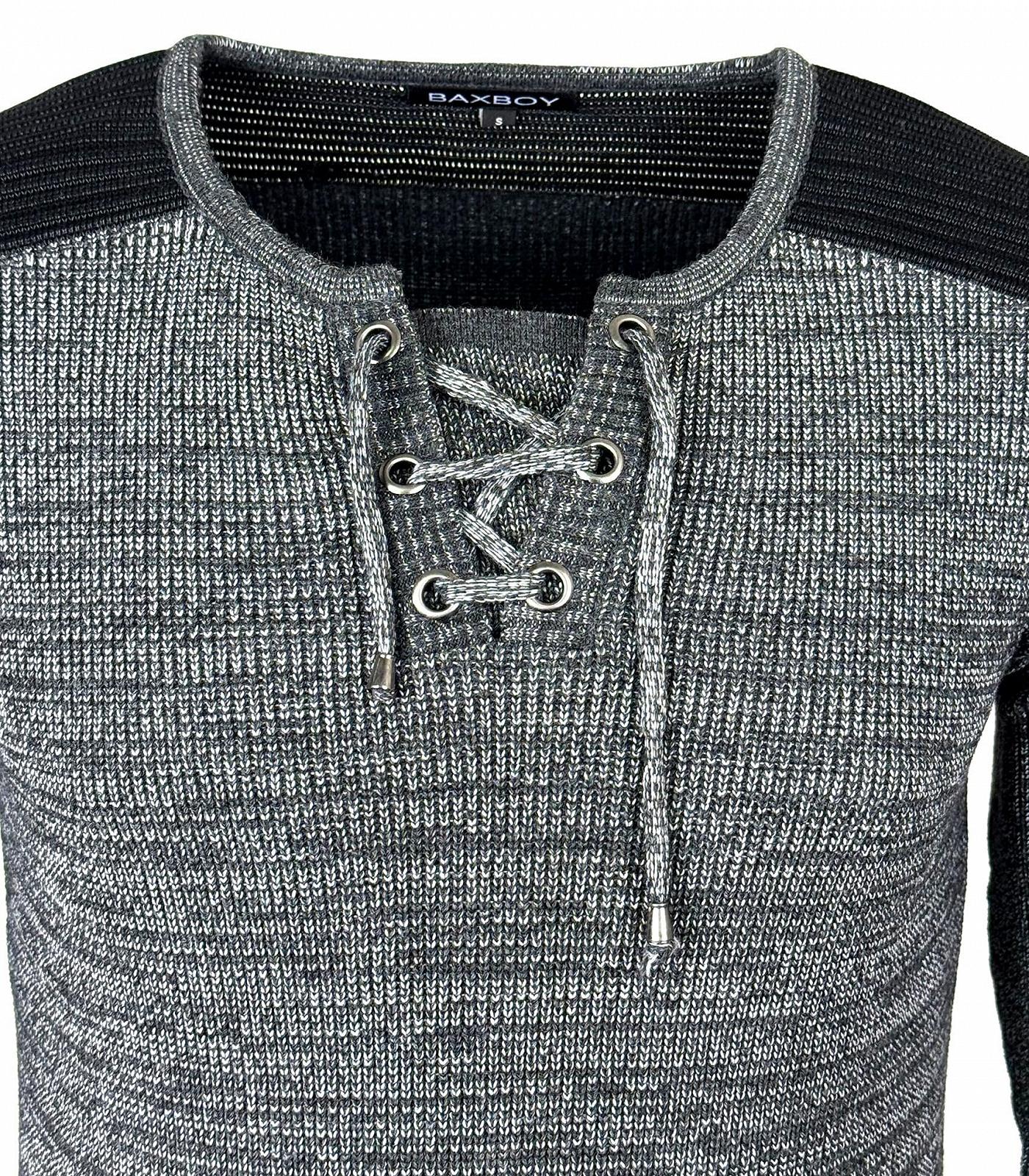 Джемпер Baxboy Slim Fit з V-подібним вирізом BB-52205, чорний, фото №3