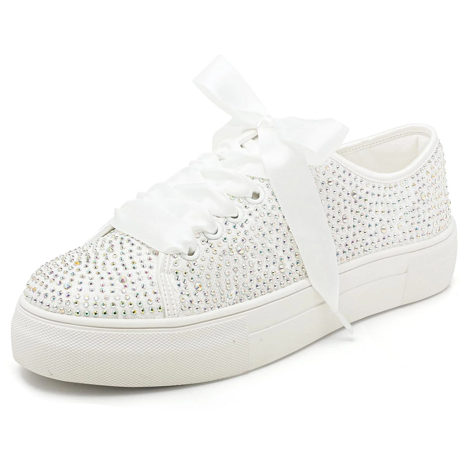 Кросівки Elivandon 9995 мереживні Платформа 3.7 см зі стразами, фото №1