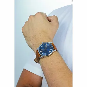 Часы FOSSIL Copeland Кварцевый Трехстрелочный с кожаным ремешком synthetic.ua - Фото 1