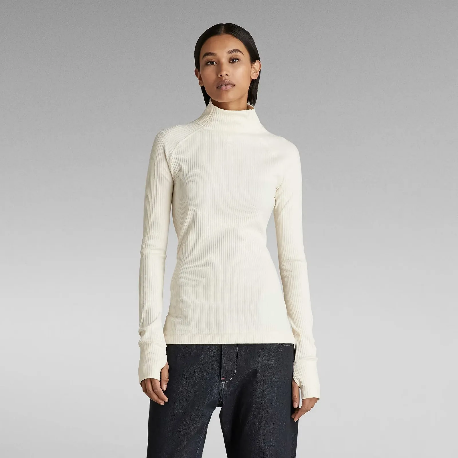 Жіночий топ G-Star RAW Rib Mock Slim Top - S, фото №1 Жіночий топ G-Star RAW Rib Mock Slim Top - S, фото №1