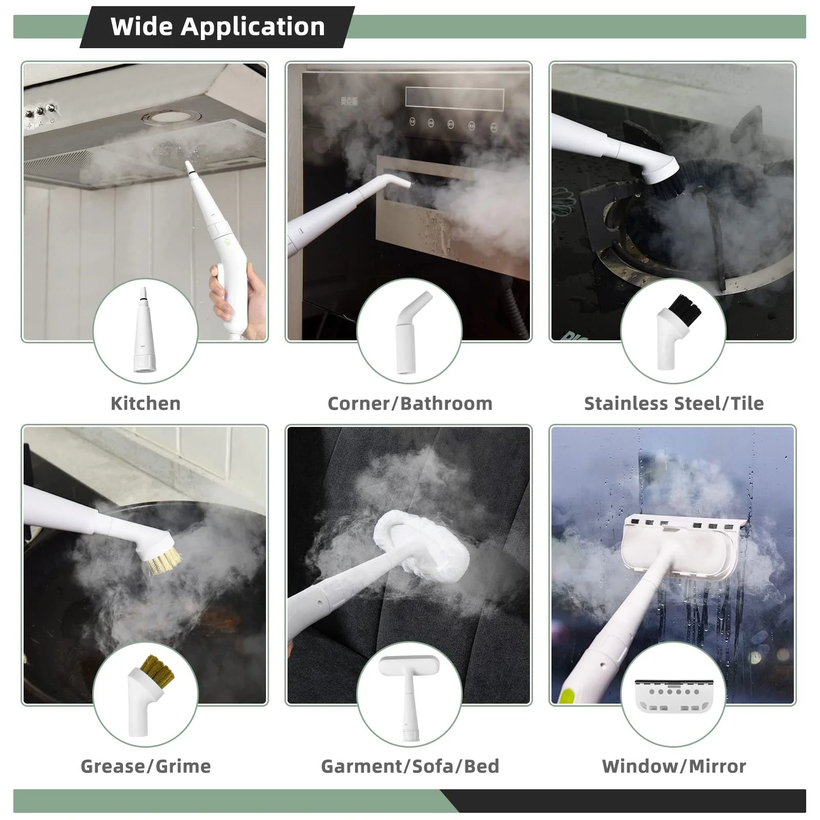 Ручной пароочиститель FANTASK Steamshot 1000 W 300 ml Зеленый, фото №5