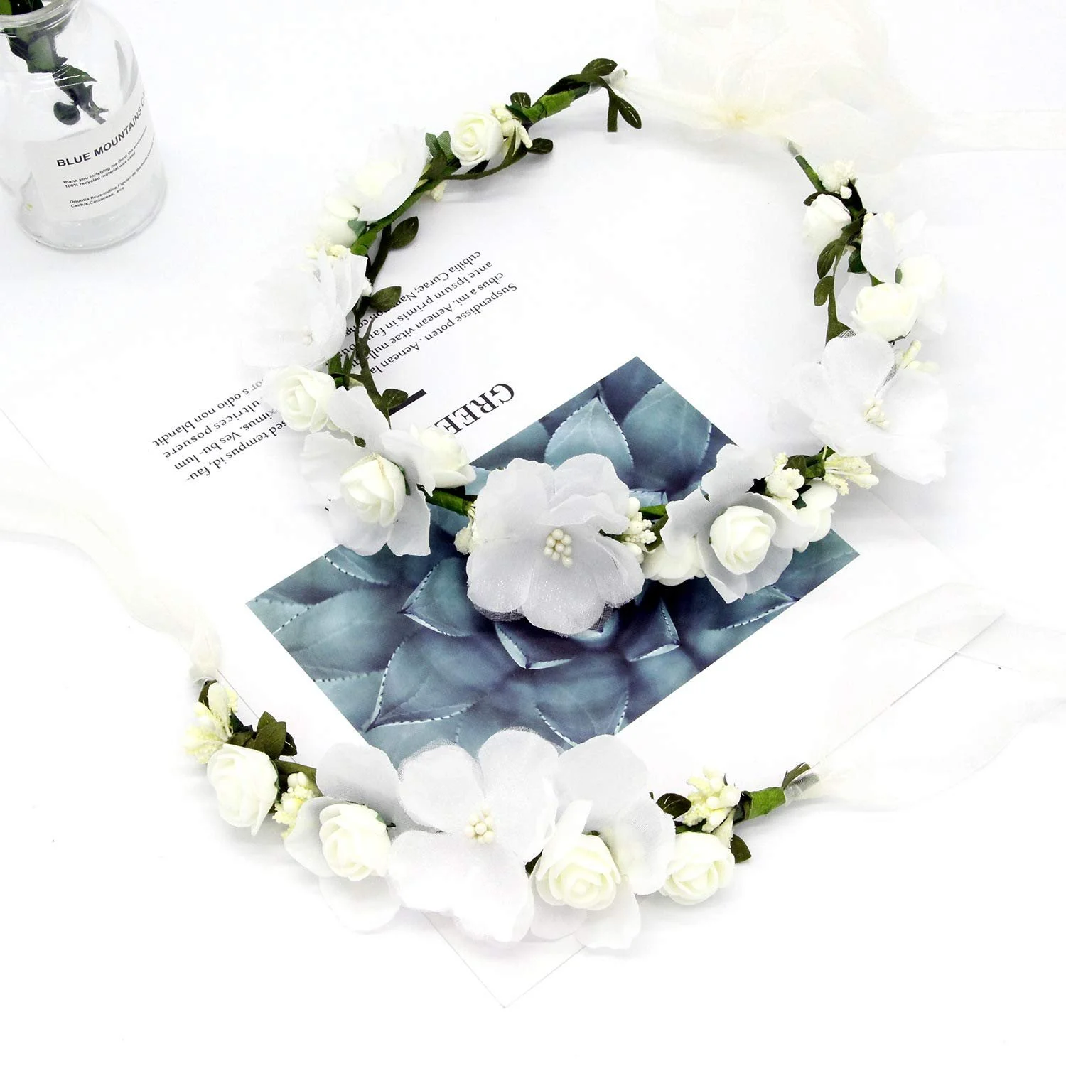 Вінок для волосся Квіти Бохо, фото №5