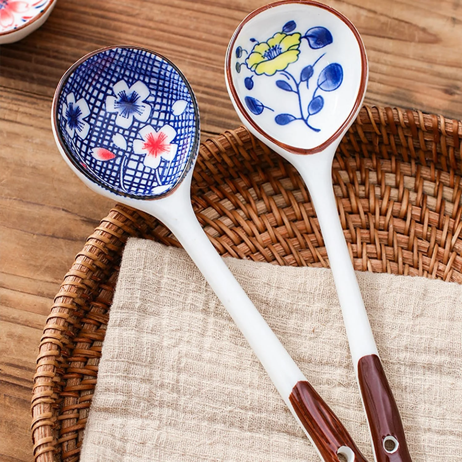 Набір супових ложок (6 шт.) Керамічна азіатська, фото №4