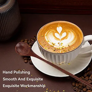 Набір дерев'яних ложок, 8 шт, з довгою ручкою, Дерев'яна synthetic.ua - Фото 1