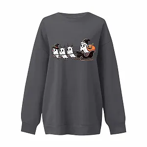 Рождественский Топ Женские Свитшоты Повседневный 2025 Рождественские Свитшоты для Женщин Милый Свитер с Рождественской Елкой Смешной Пуловер с Принтом Санты Топы 2024 Осень Зима synthetic.ua - Фото 1