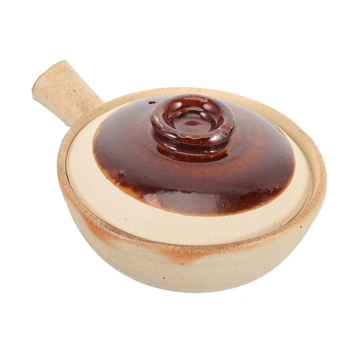 Кастрюля-сотейник VALICLUD Керамическая с крышкой для плиты универсальная, фото №1