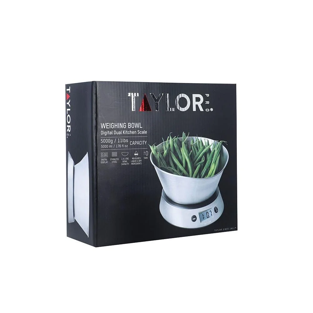 Цифрові кухонні ваги Taylor Pro з чашею 5 кг Stainless Steel Finish, фото №4 Цифрові кухонні ваги Taylor Pro з чашею 5 кг Stainless Steel Finish, фото №4