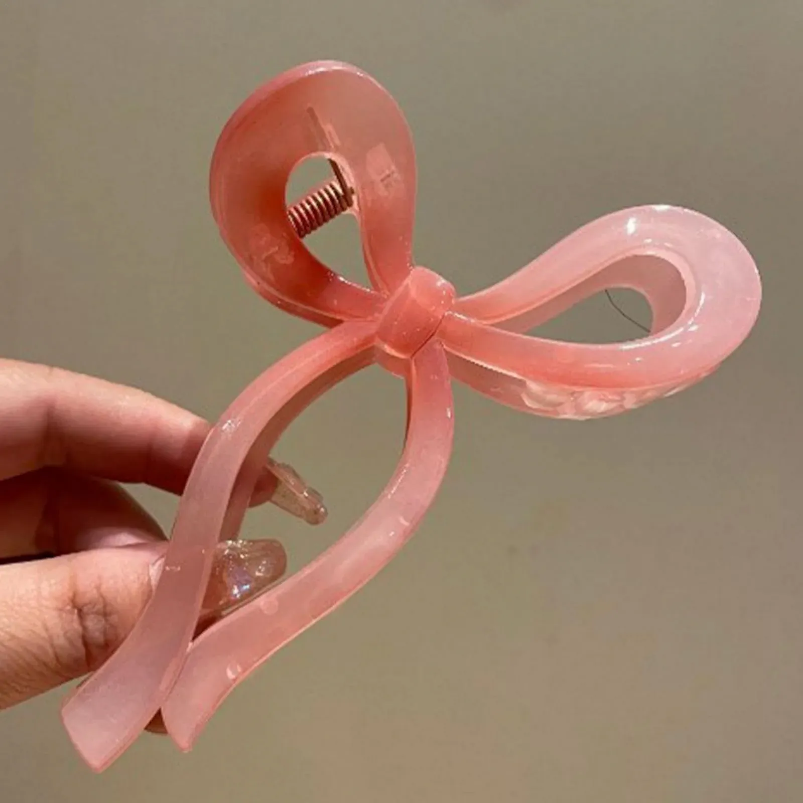 Заколка для волос с бантом, для женщин, французская заколка для волос с большим бантом, однотонная, длинный бант, шелковисто-мягкая, фото №6