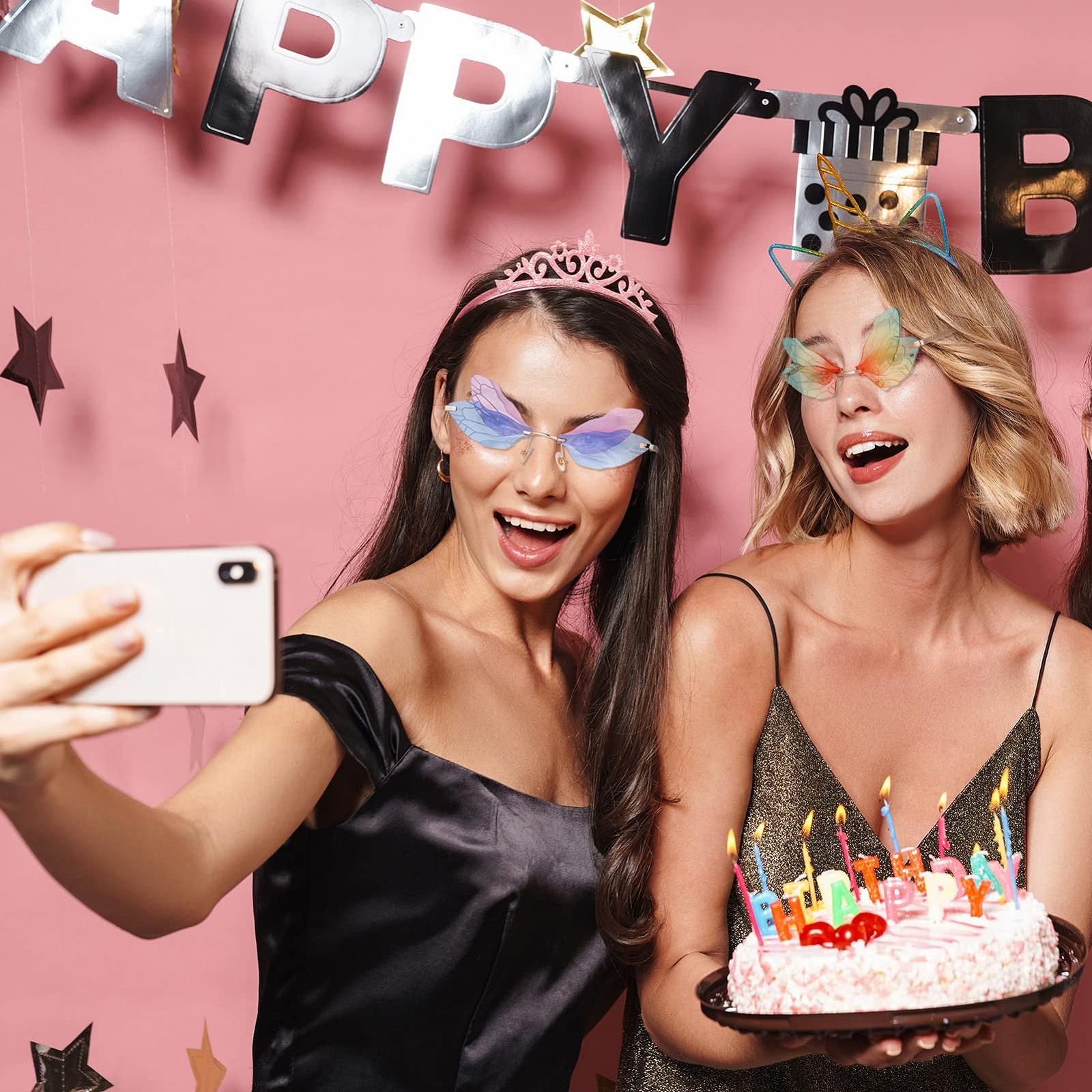 Солнцезащитные очки Без оправы FANTESI Dragonfly Женские Бабочка Красочные, 2 шт, фото №4