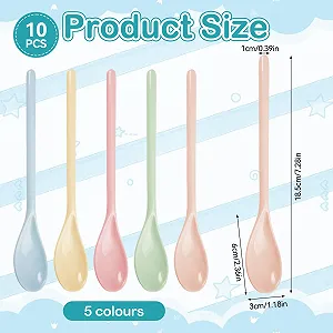 Ложка Пластиковая 185 см Разноцветная (набор 10 шт) synthetic.ua - Фото 1