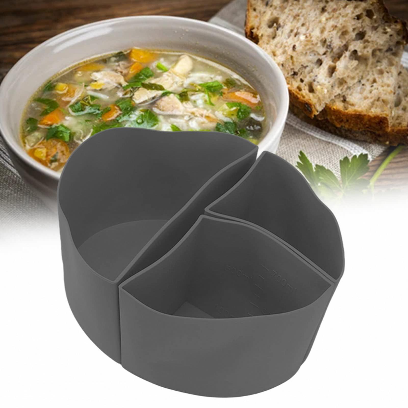 Вставка Tyenaza 3-в-1 для мультиварки 6QT силиконовая серая, фото №3