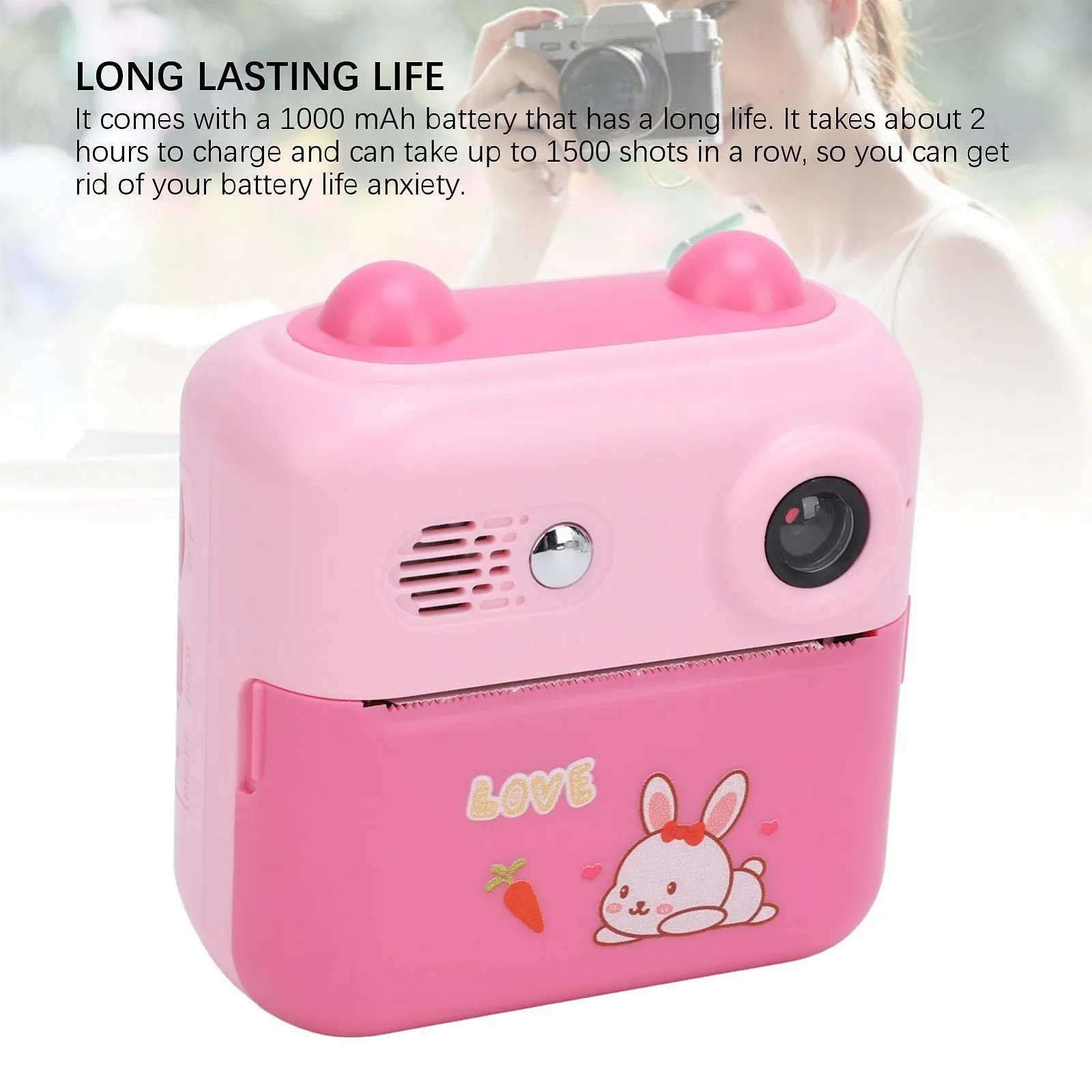 Фотокамера мгновенной печати 50MP 1080P 16X Digital Zoom 2,4-дюймовый экран для детей, фото №3