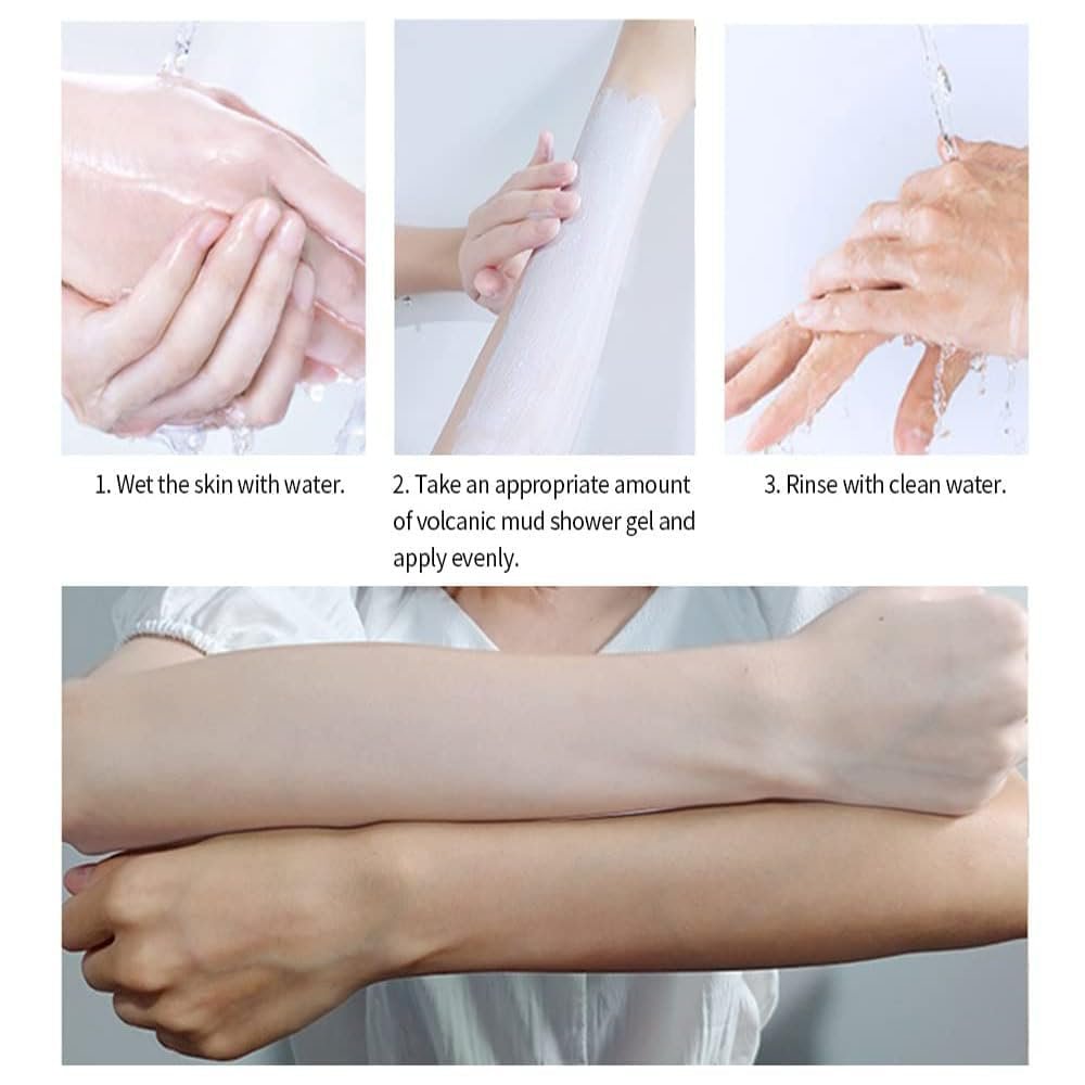 Гель для душу Cool White з вулканічною гряззю відбілювальний та очищувальний, фото №5