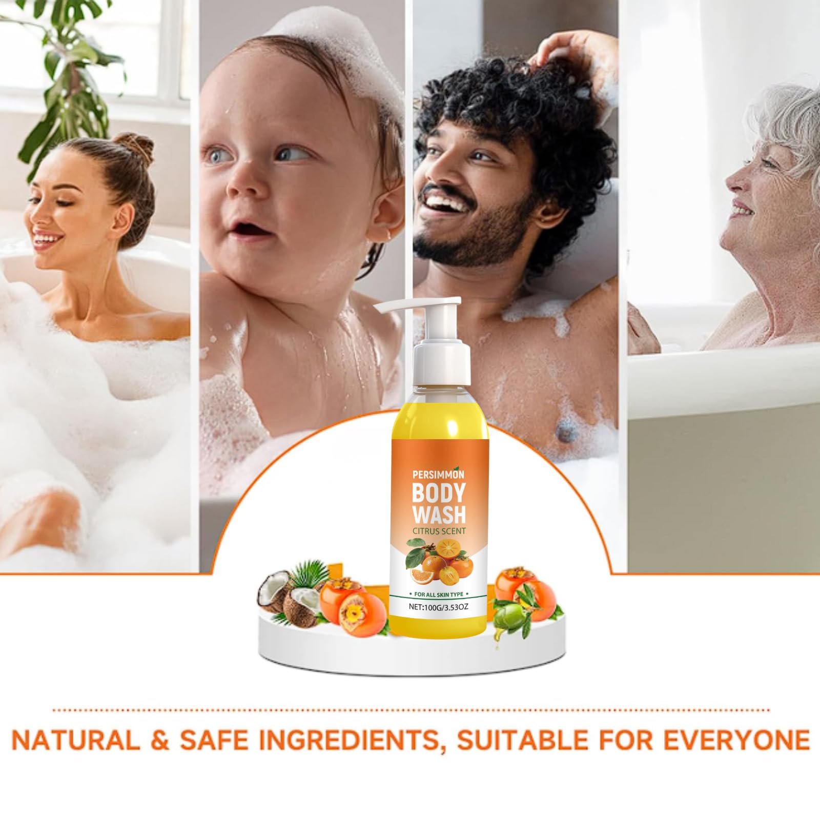 Гель для душу Persimmon з ароматом цитруса дезодоруючий 1 шт., фото №3