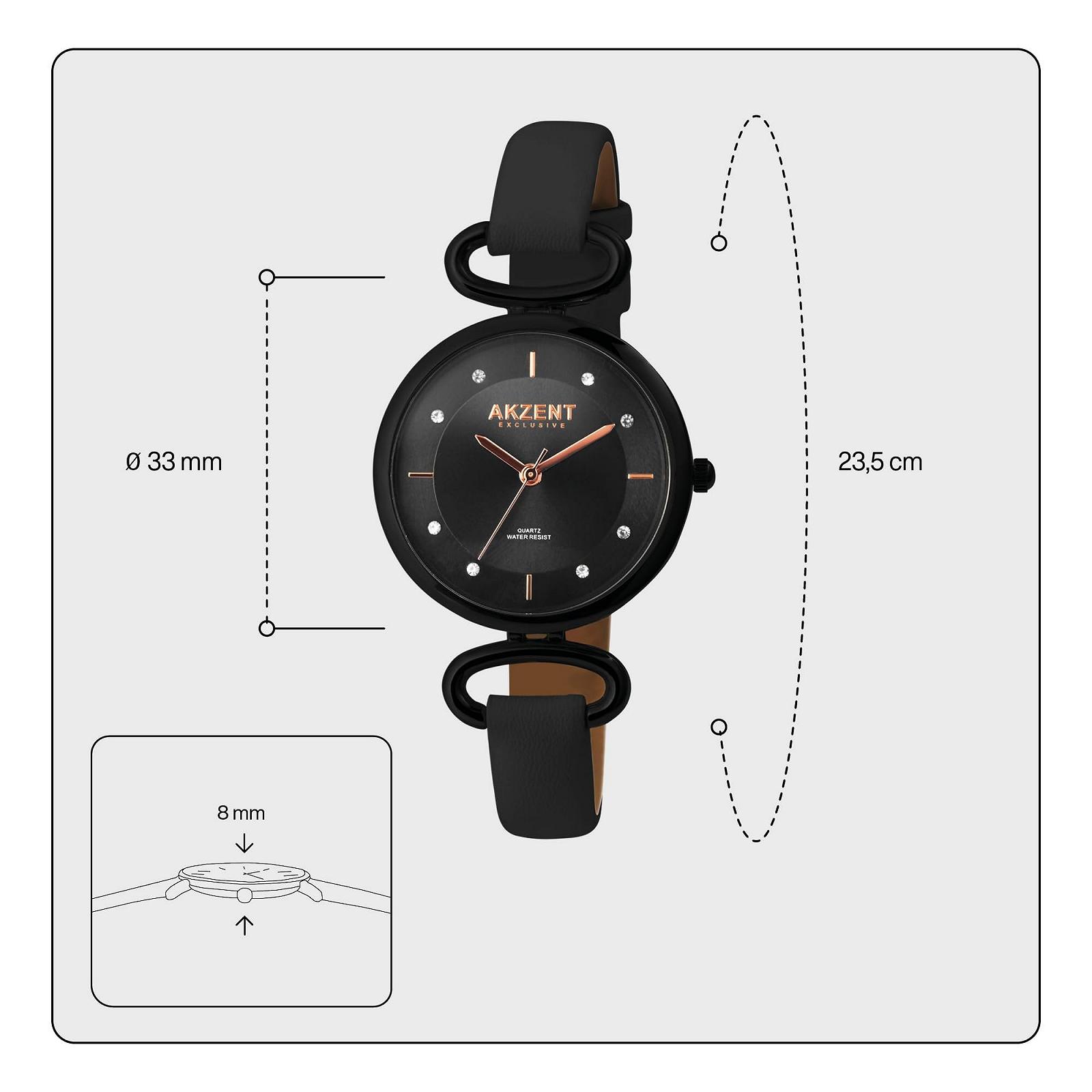 Часы Akzent Exclusive Женские Искусственная Кожа Блестки Аналоговые Кварцевые, фото №4