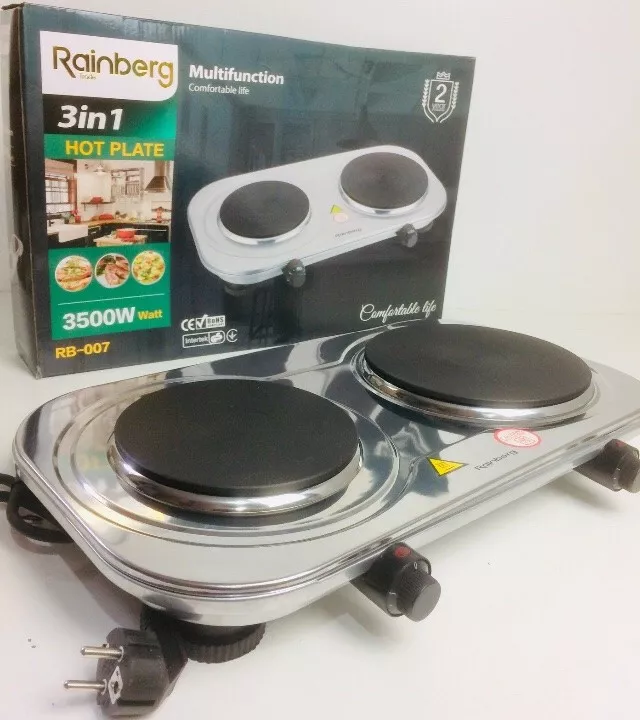 Электроплита двухкомфорочная Rainberg RB-007, фото №2 Электроплита двухкомфорочная Rainberg RB-007, фото №2