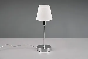 Настільна лампа Trio Leuchten Luis II 595700106 Хром Метал Біле алебастрове скло E14 Touch synthetic.ua - Фото 1
