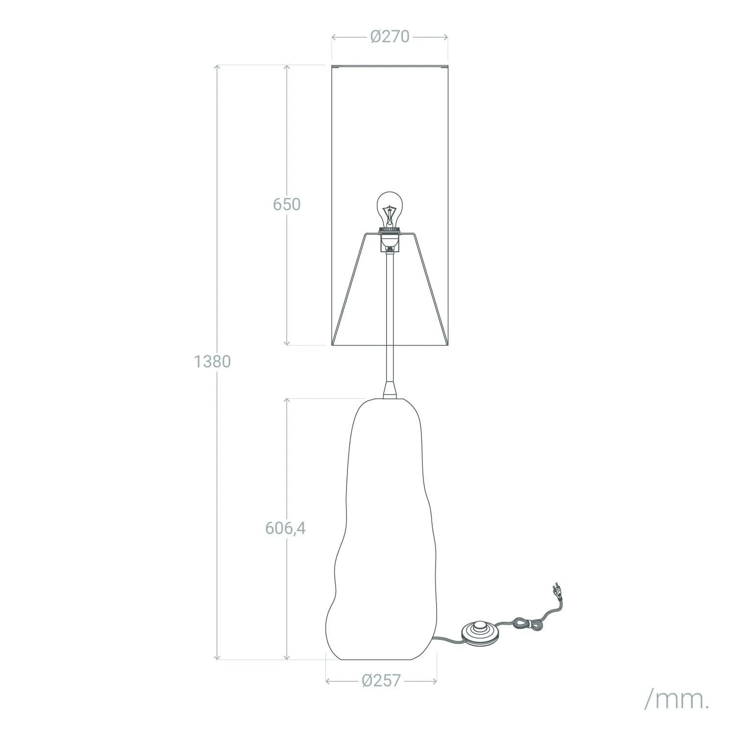 Настільна світлодіодна лампа LEDKIA LIGHTING Bryony кераміка та тканина сіро-коричневий, фото №7