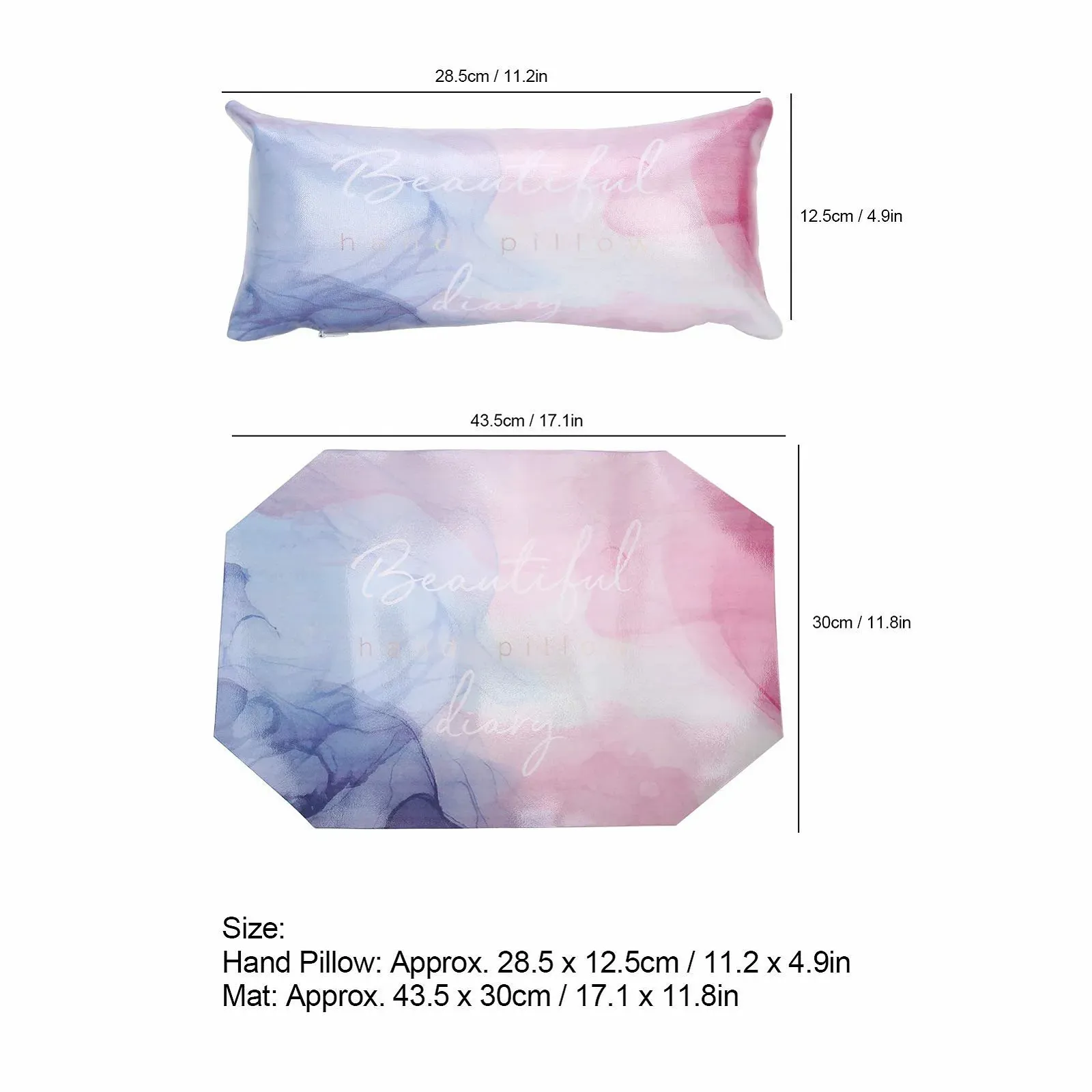 Подушка для манікюру PU шкіра Smudged style, фото №5