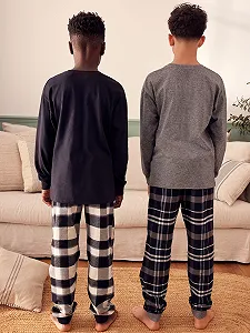 Піжама NEXT Клітчаста Тканинна Набір з 2 штук synthetic.ua - Фото 1