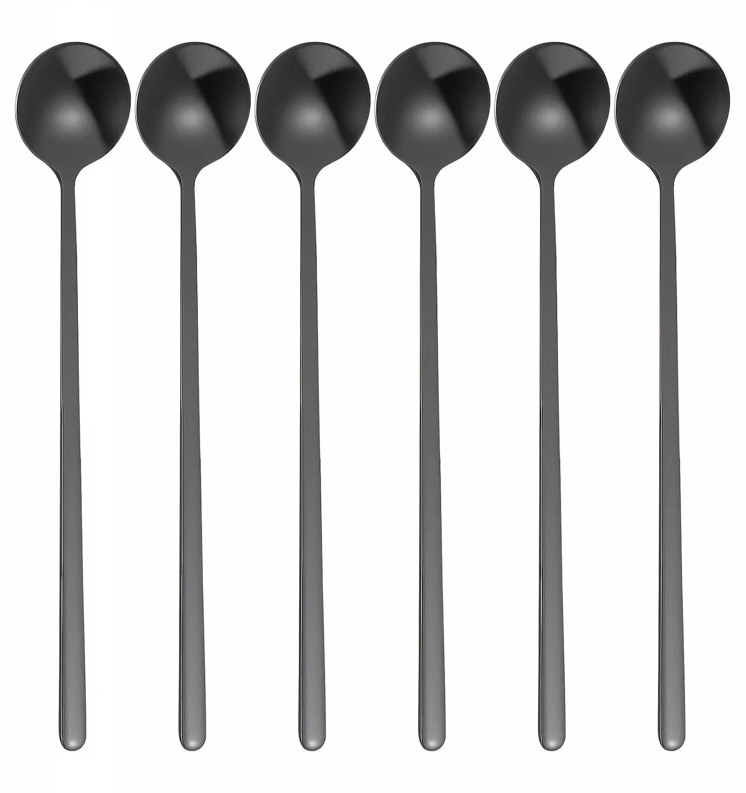 Ложки для еспресо Zunmmer, набір 6 шт., нержавіюча сталь, матовий чорний, фото №1