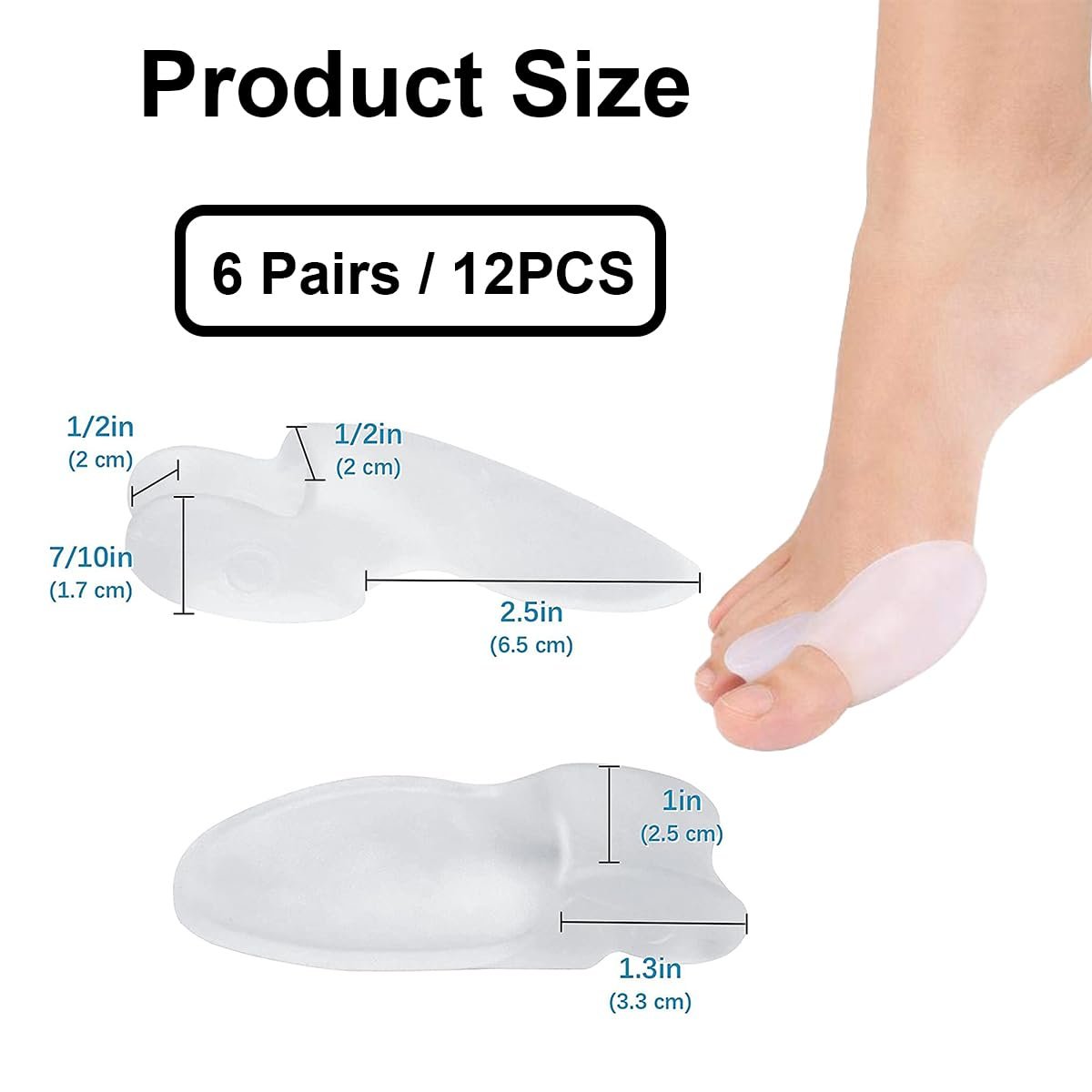 Роздільники для пальців ніг для корекції Hallux Valgus, фото №2 Роздільники для пальців ніг для корекції Hallux Valgus, фото №2