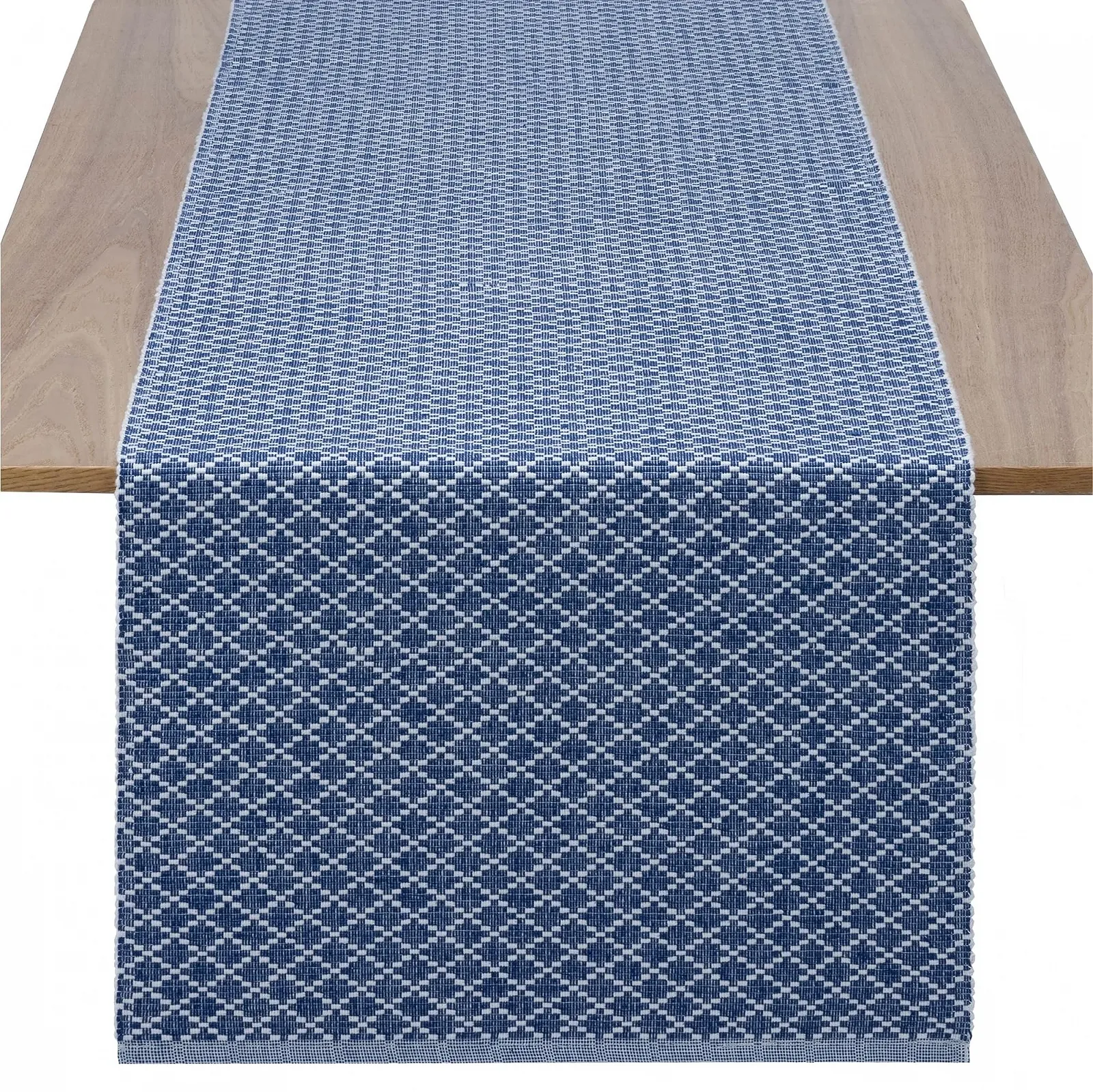 Раннер JEMIDI 40 x 240 см 100% Cotton Oeko-Tex Certified Machine Washable Blue, фото №1