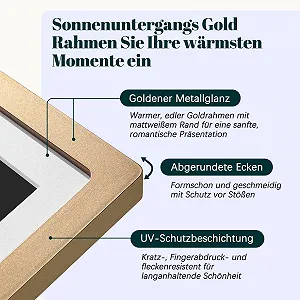 Цифровая фоторамка Eptusmey Frameo 10.1 дюйма 1280 x 800 HD IPS Touchscreen 32 GB Sunset Gold synthetic.ua - Фото 1