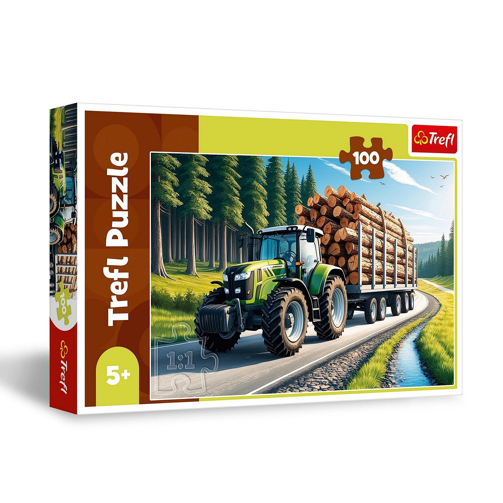 Пазл Trefl Forest Tractor 100 деталей, фото №1 Пазл Trefl Forest Tractor 100 деталей, фото №1