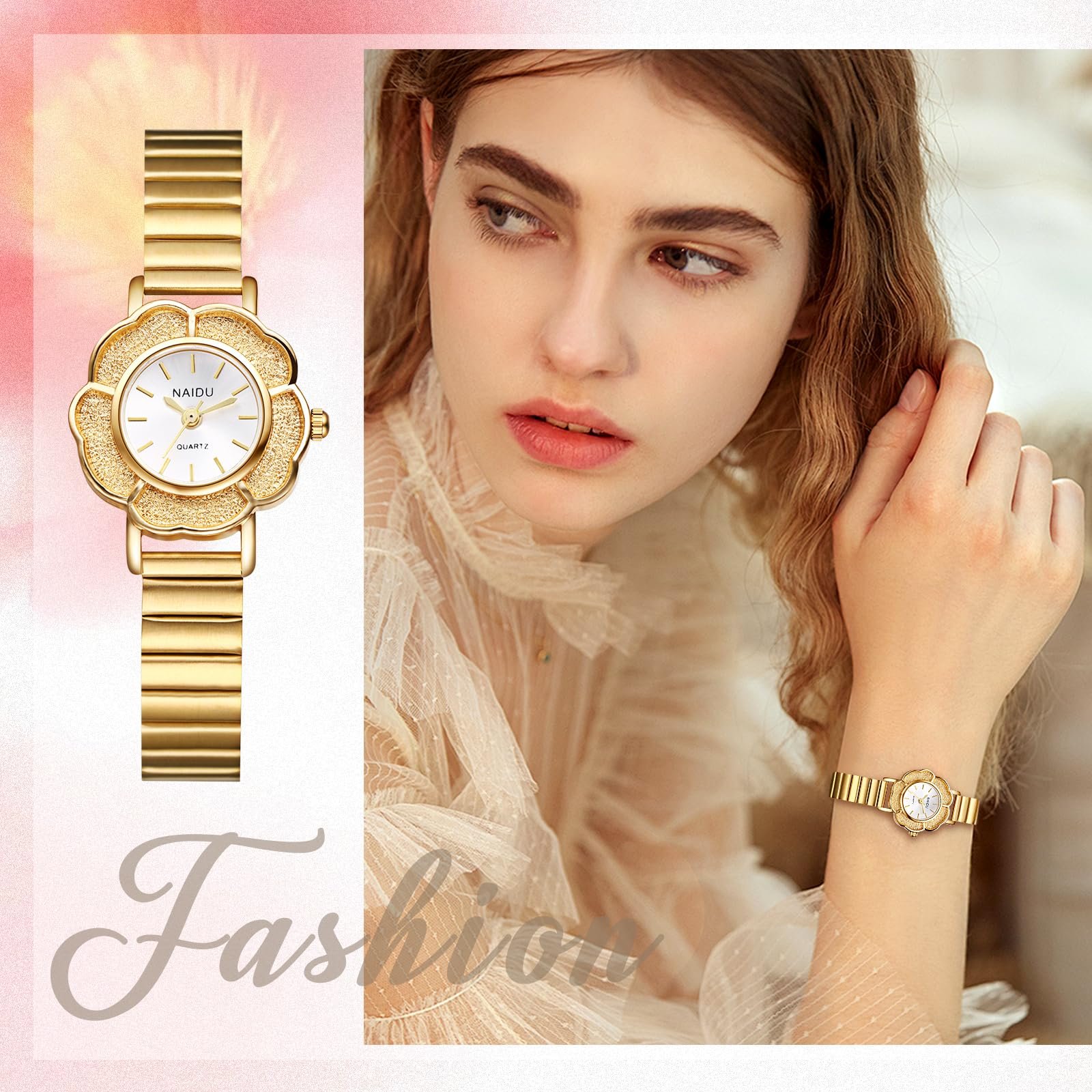 Часы женские JewelryWe Золотистый, фото №5
