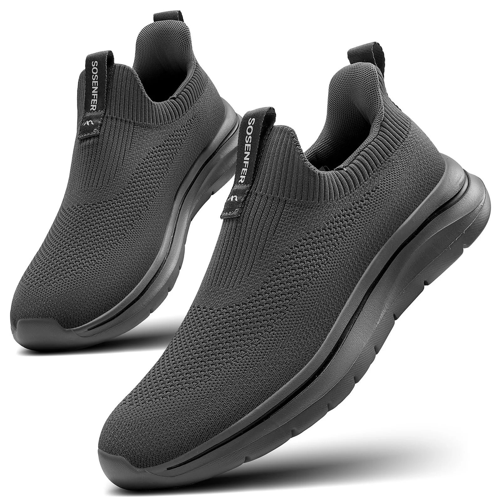 Чоловічі Сліпони Sosenfer Дихаючі Без Шнурків Зручні Повсякденні Спортивні Легкі Кросівки для Тренажерного Залу та Ходьби, фото №1
