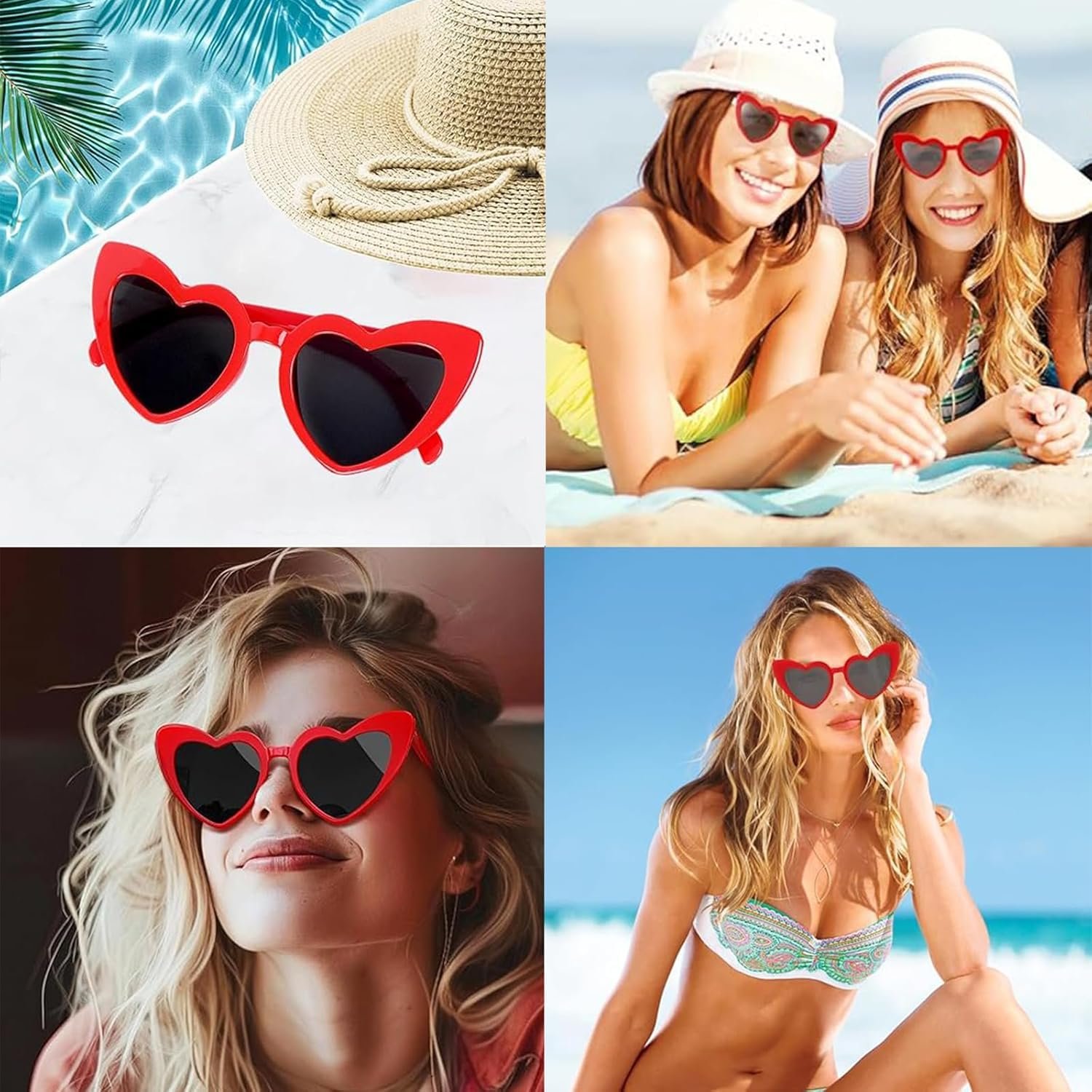 Сонцезахисні окуляри Серце YUGUOLAN Червоний, фото №3 Сонцезахисні окуляри Серце YUGUOLAN Червоний, фото №3