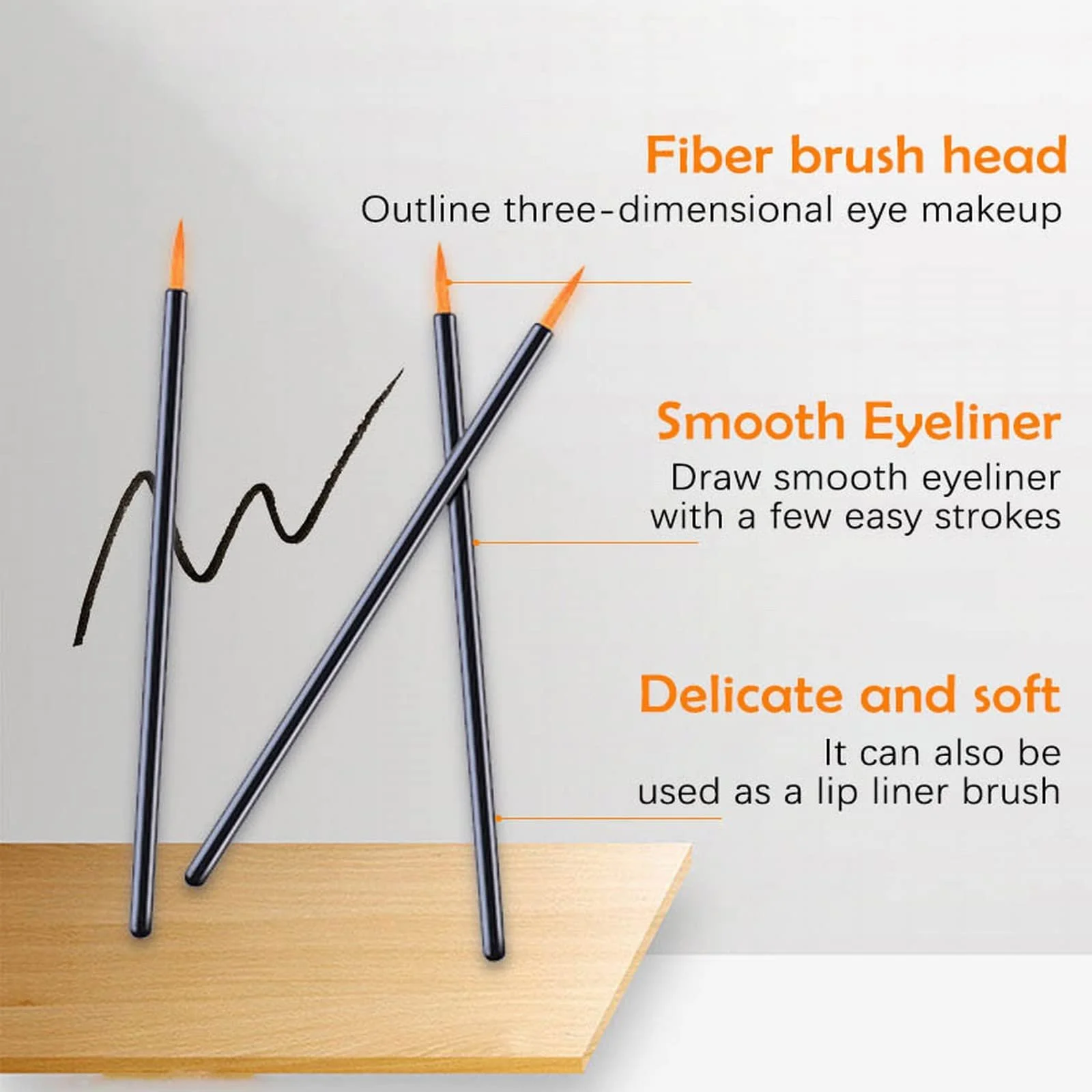 Кисти для подводки глаз Одноразовые 50 шт. Черные, фото №7 Кисти для подводки глаз Одноразовые 50 шт. Черные, фото №7