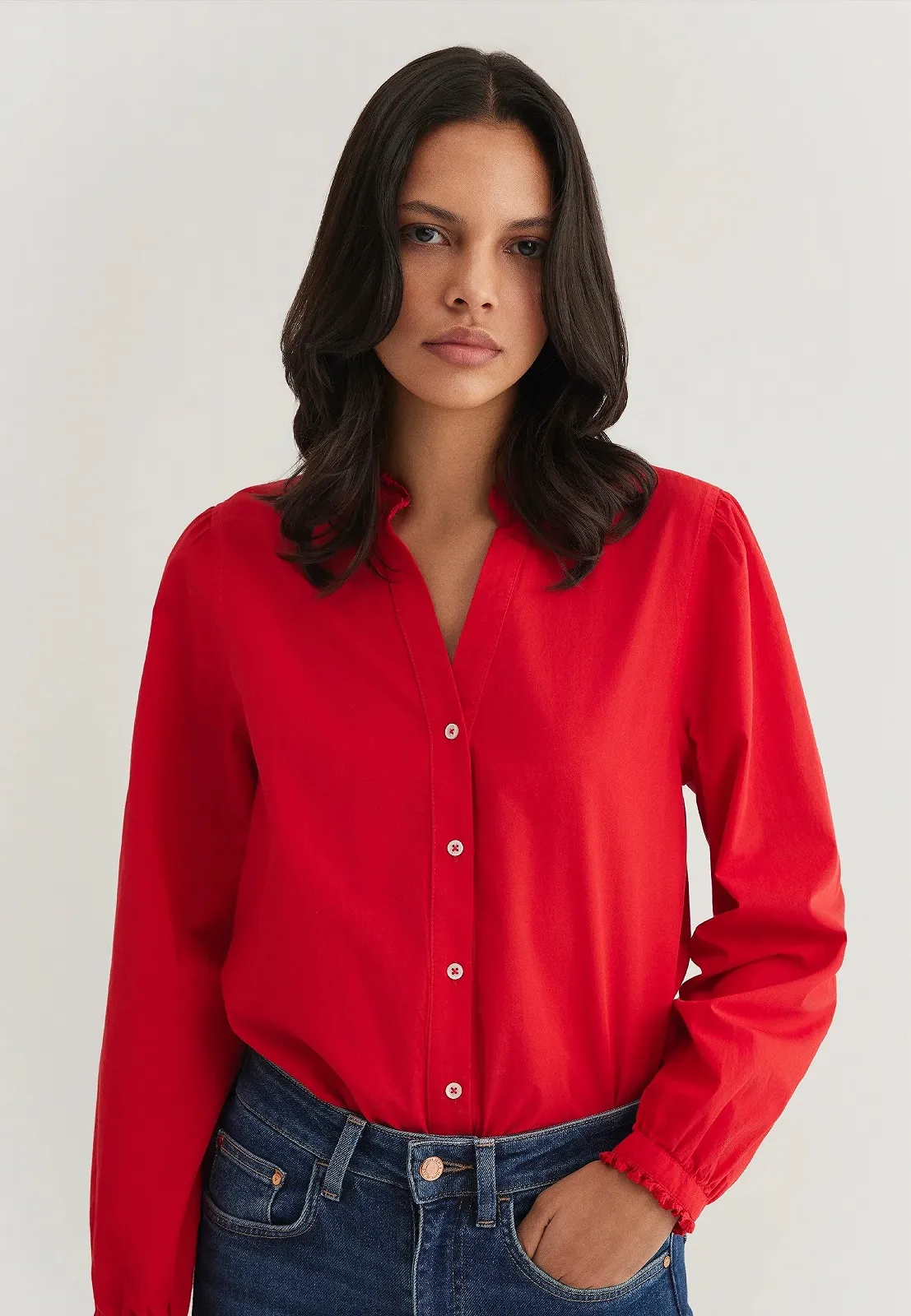Женская блузка MAVI LONG SLEEVE BLOUSE Tango Red - S, фото №1 Женская блузка MAVI LONG SLEEVE BLOUSE Tango Red - S, фото №1