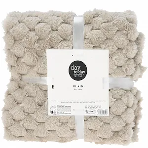 Плед Пухнастий Кремовий 150 x 125 см - Фото 1