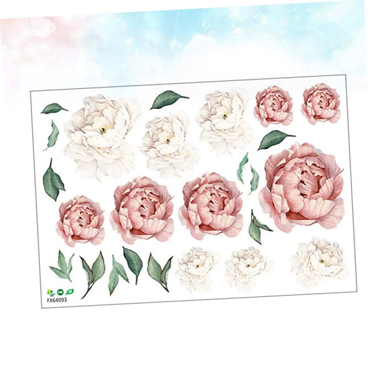 Наклейка на стіну Peony Pattern самоклейна ПВХ, фото №7 Наклейка на стіну Peony Pattern самоклейна ПВХ, фото №7