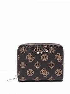 Кошелек Guess Laurel Small Zip Around, Mocha logo, Zip - Фото 1
