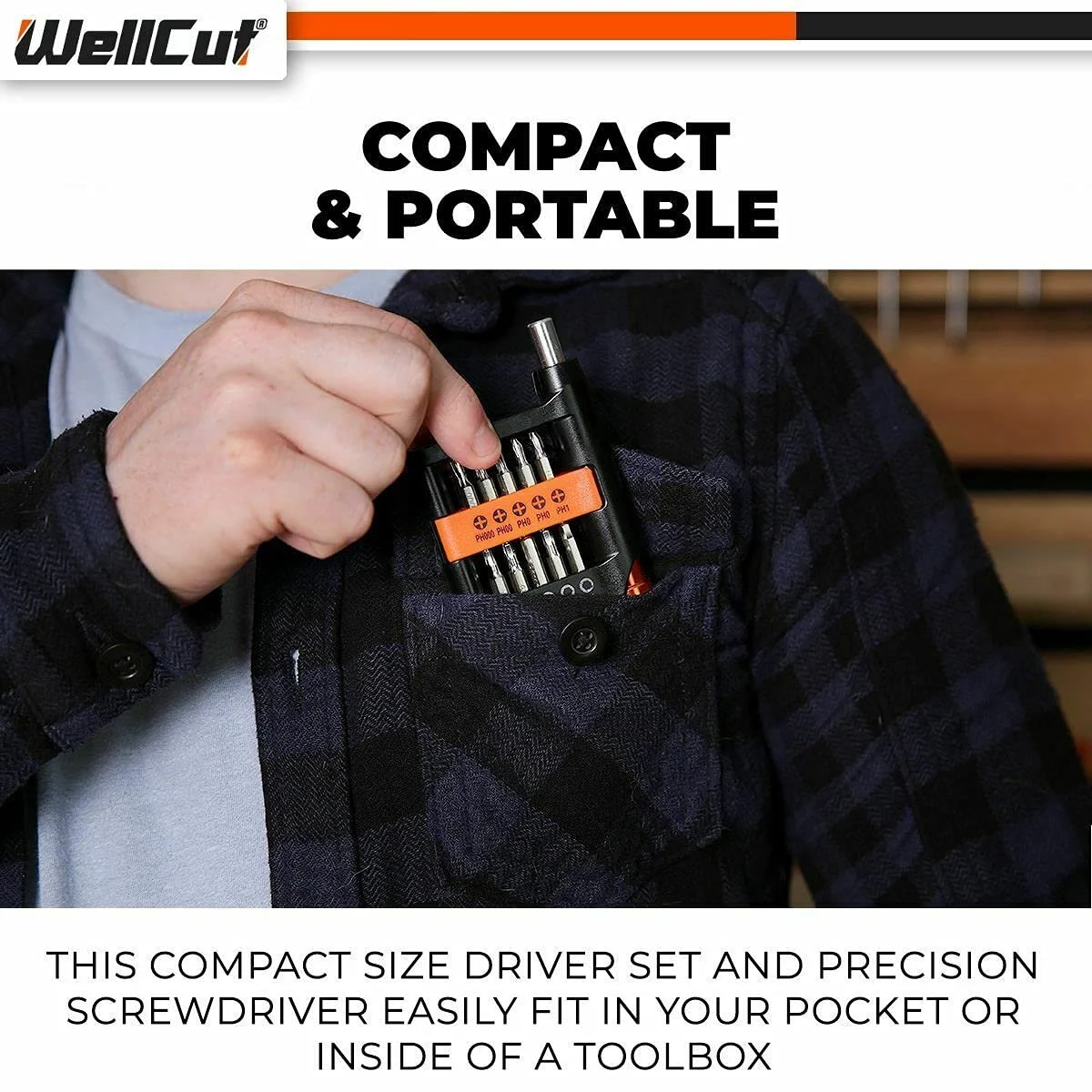 Набір викруток WellCut Precision Multipurpose Screwdriver Bit 20 x Bits, фото №7 Набір викруток WellCut Precision Multipurpose Screwdriver Bit 20 x Bits, фото №7