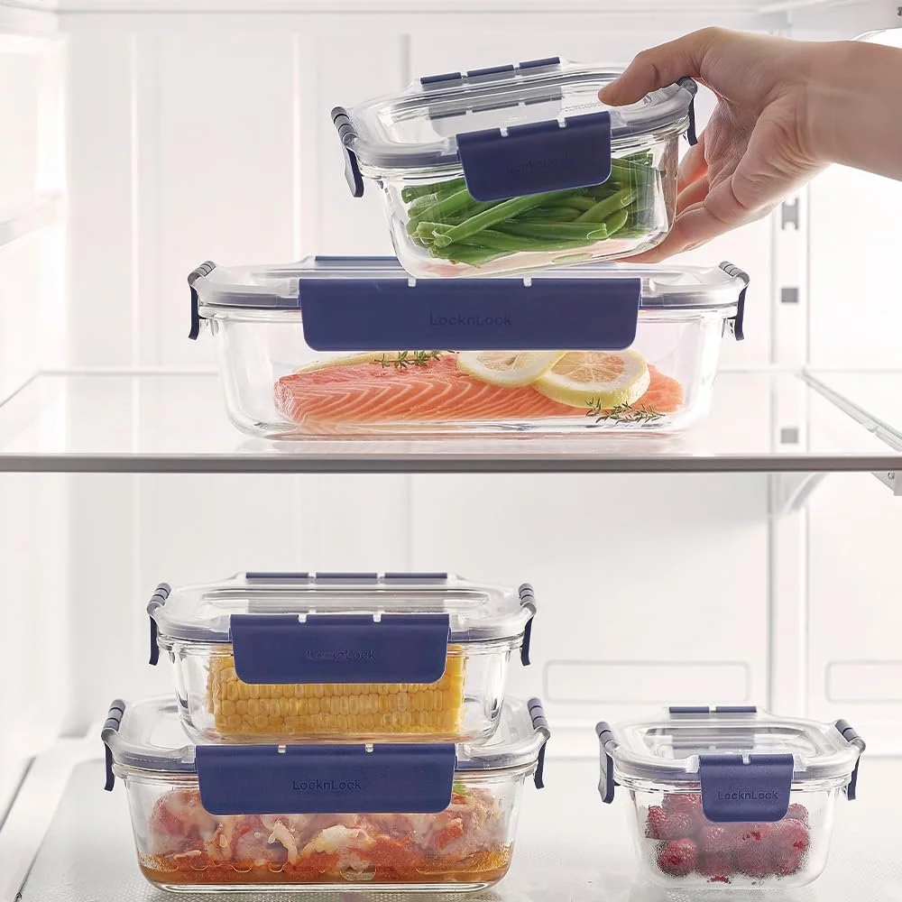 Контейнер для зберігання їжі Lock & Lock TOP Class скляний з пластиковою кришкою BPA-Free штабельований прямокутний 2 л, фото №7 Контейнер для зберігання їжі Lock & Lock TOP Class скляний з пластиковою кришкою BPA-Free штабельований прямокутний 2 л, фото №7