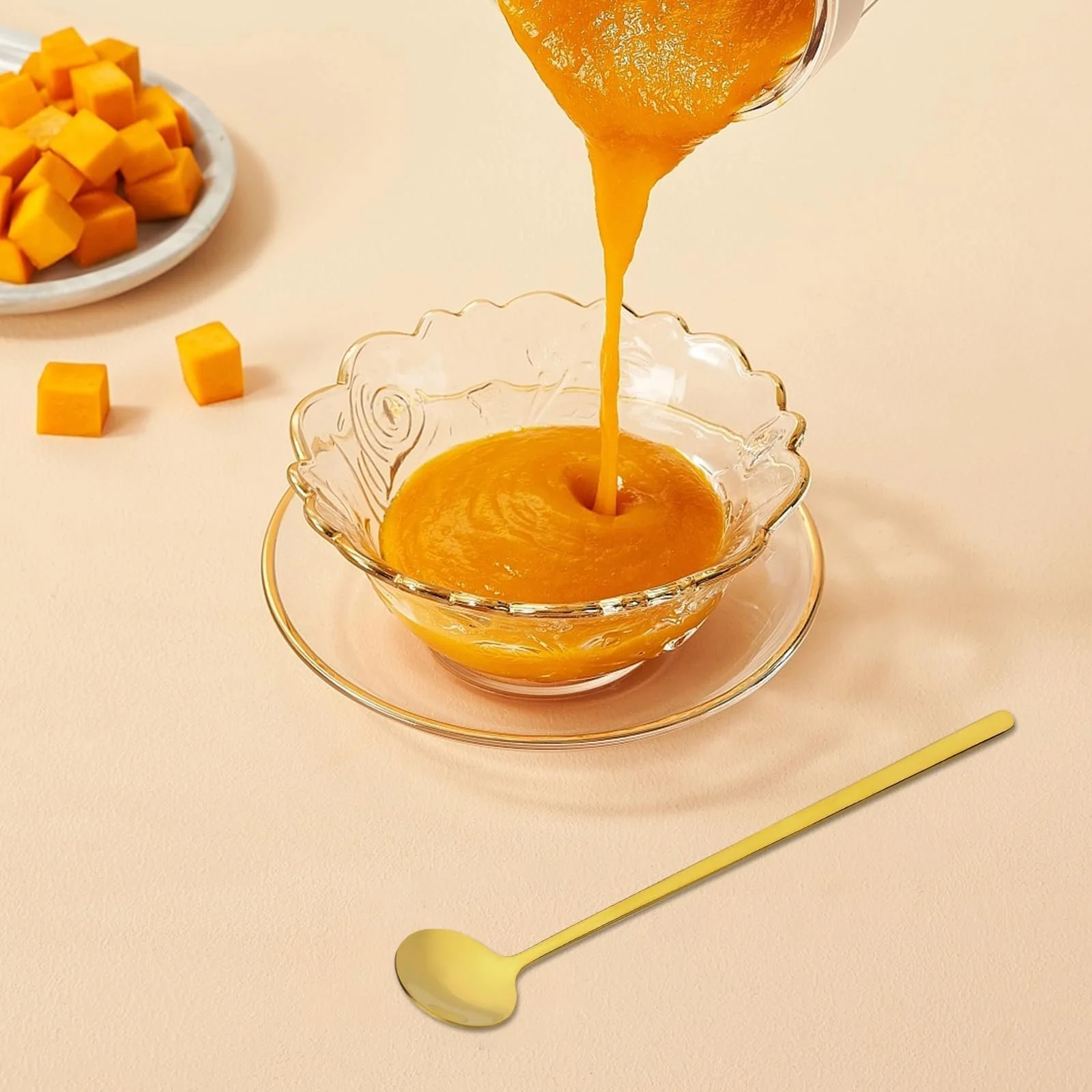 Набір ложок Golden з нержавіючої сталі, 4 шт, 17 см, з довгою ручкою, для змішування кави, чаю, десертів, фото №4 Набір ложок Golden з нержавіючої сталі, 4 шт, 17 см, з довгою ручкою, для змішування кави, чаю, десертів, фото №4