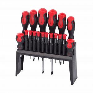Набор отверток Precision 18 Piece Magnetic с карбюраторными отвертками Slotted/Cross/Pozidrive/Torx в ассортименте на настенном креплении - Фото 1